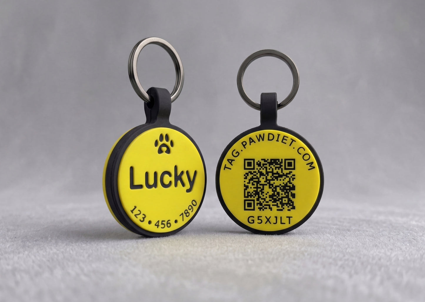 Silicone QR Code Pet Tag – With Scan Location Alerts